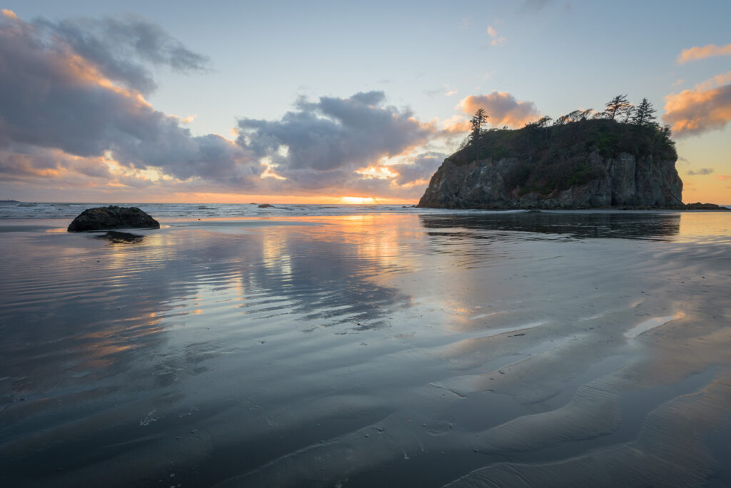 Sunset over Abbey Island