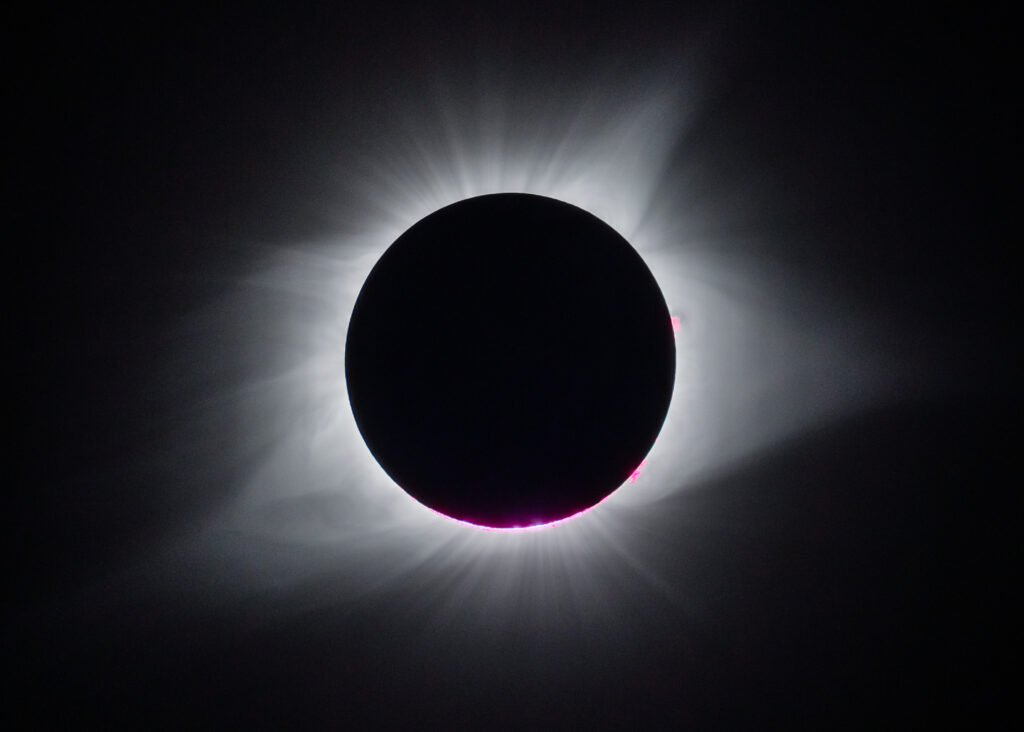 Sun's corona during total solar eclipse- Bald Mountain, Idaho