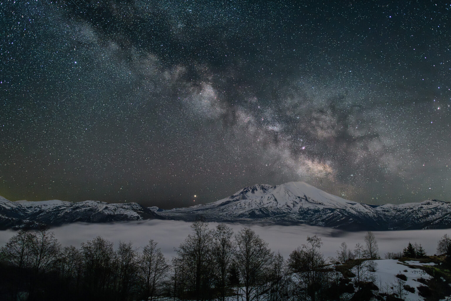 Milky Way over Mount St. Helens