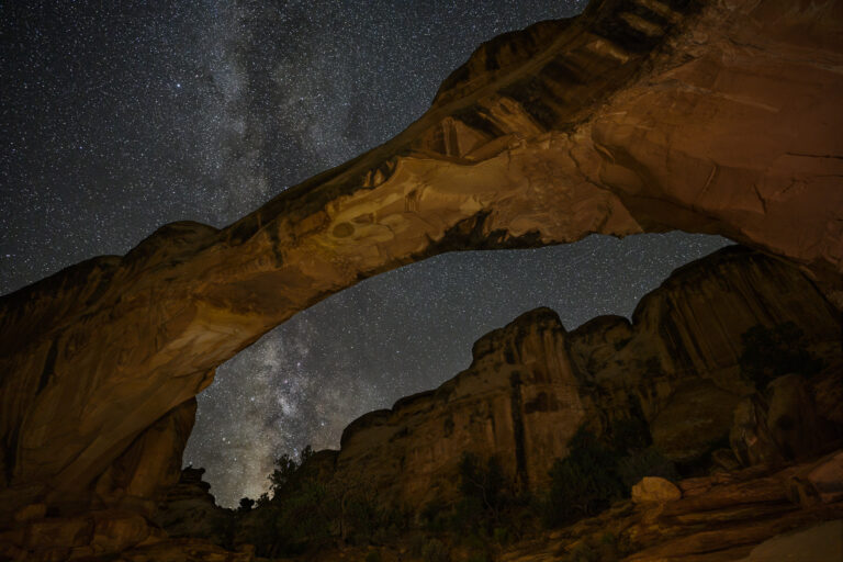 Milky Way over Hickman Bridge in Capitol Reef National Park