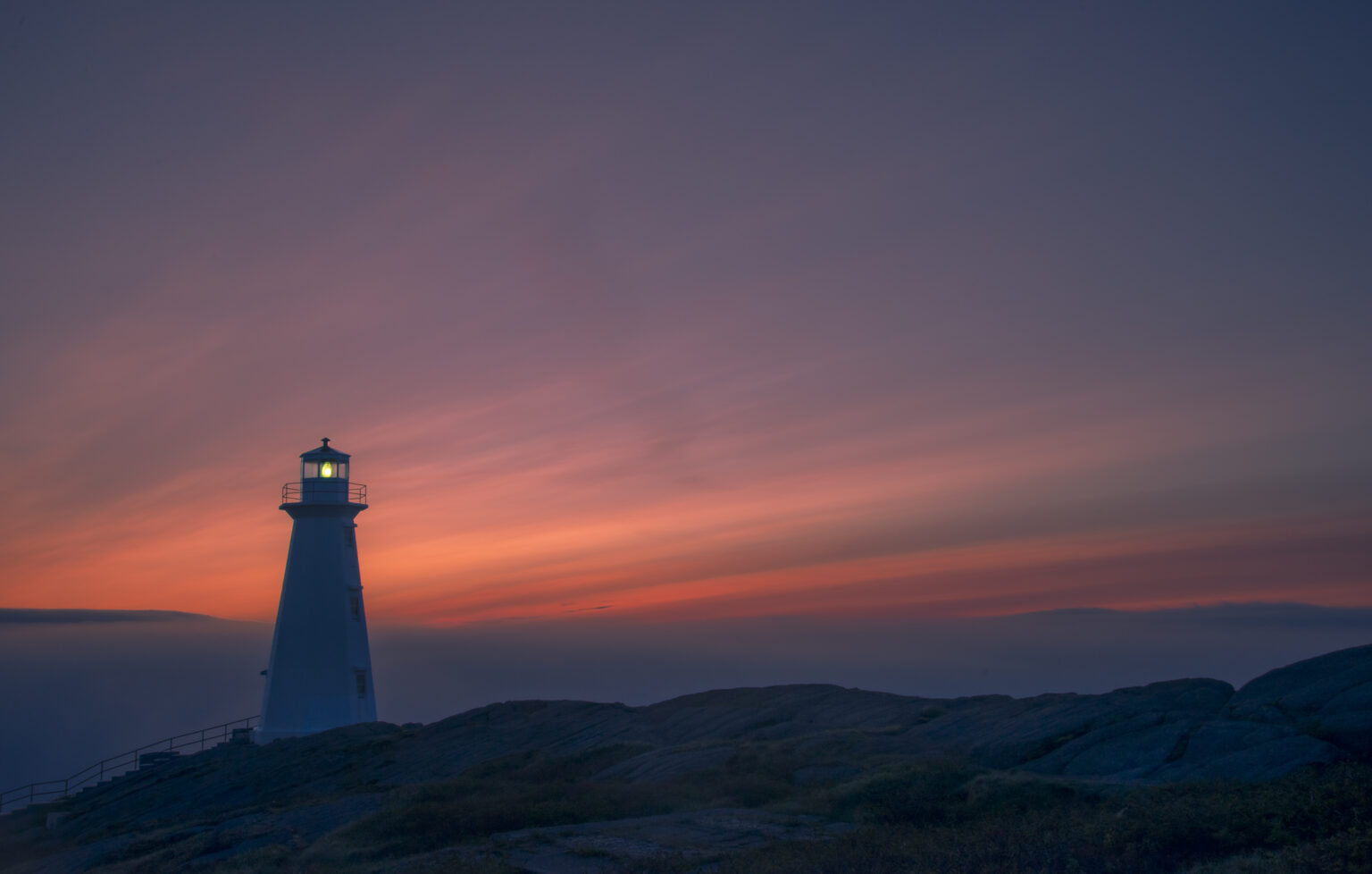 Cape Spear lighthouse at sunrise