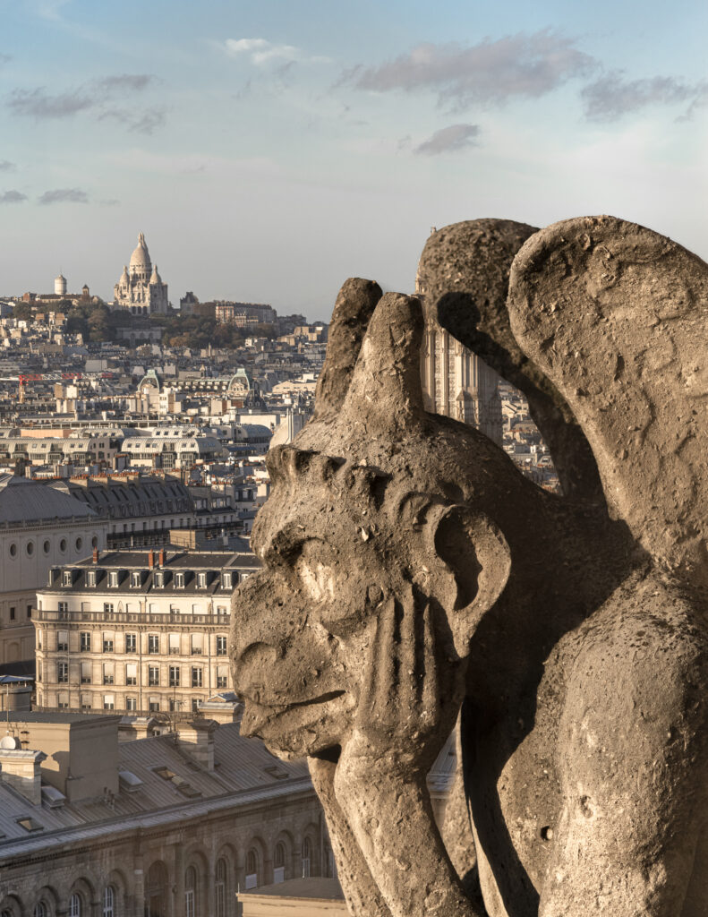 A photo of Sacre Coeur from Notre Dame Cathedral