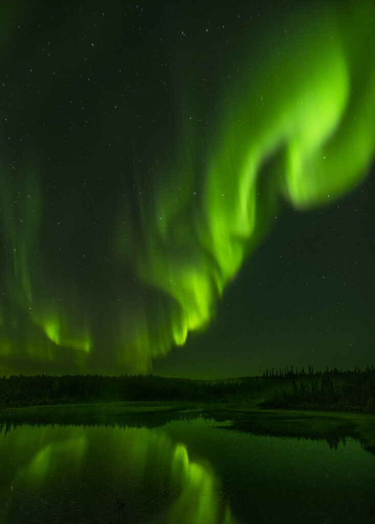 Nightly aurora show in Yellowknife
