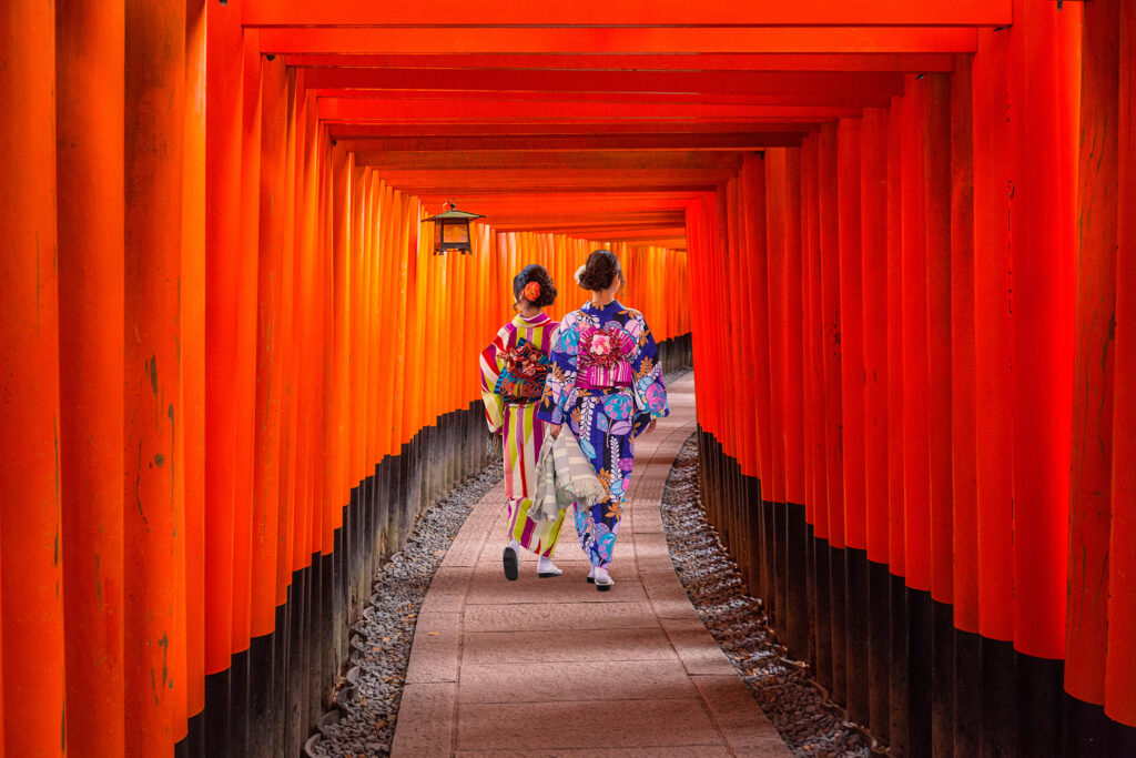 Fushimi Inari Shrine with geisha, Kyoto