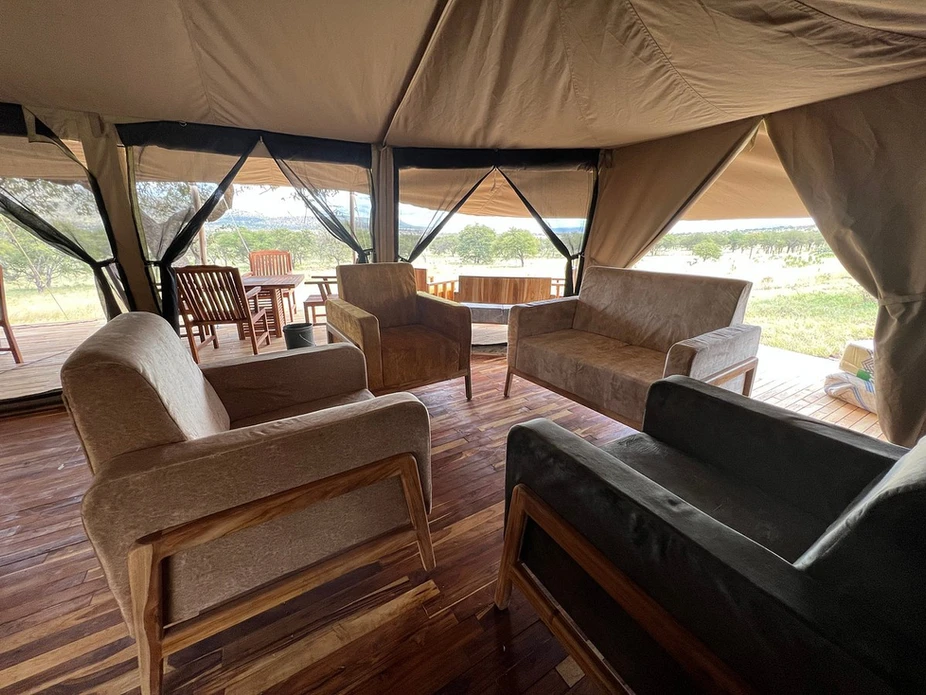 Sitting Room on our Classic Tanzania Safari
