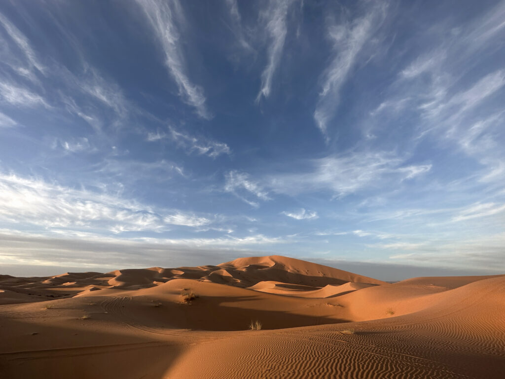 Sand dunes in the Saharan desert