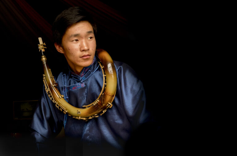 Mongolian horn musician