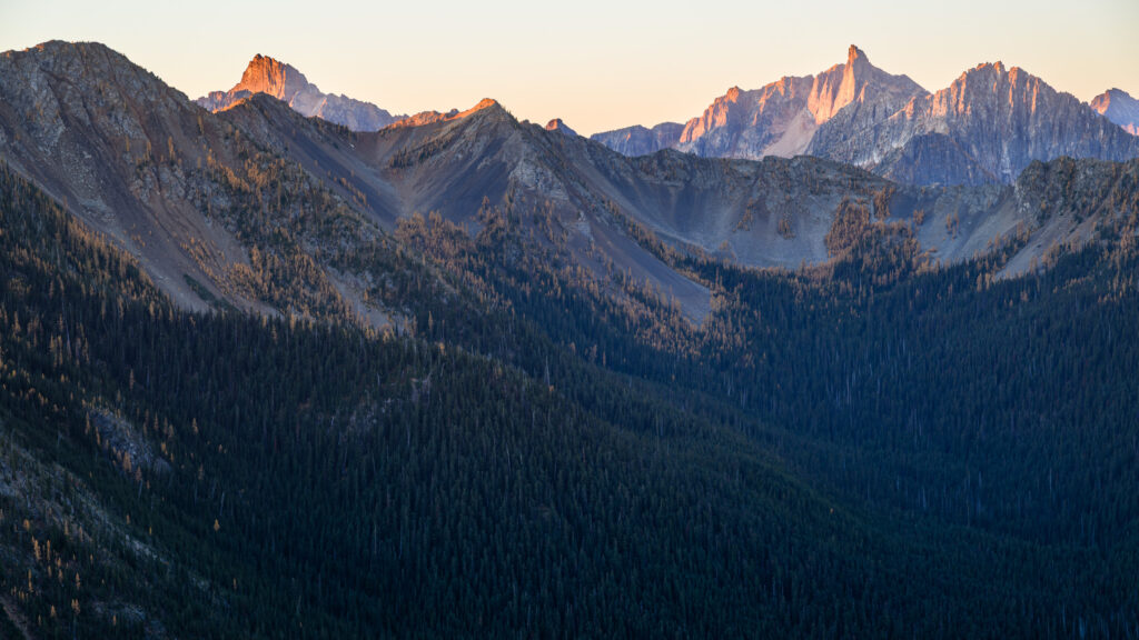 Cascade Mountains at sunrise
