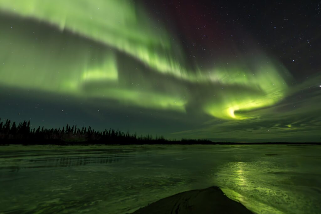Northern Lights in Alaska over the Tanana River
