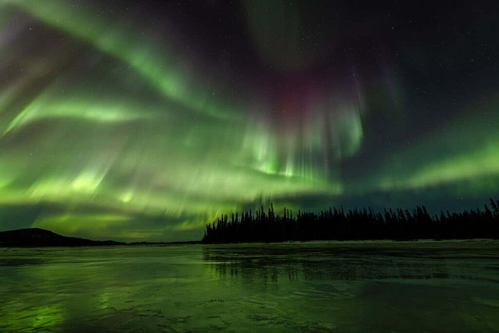 Northern Lights in Alaska over the Tanana River