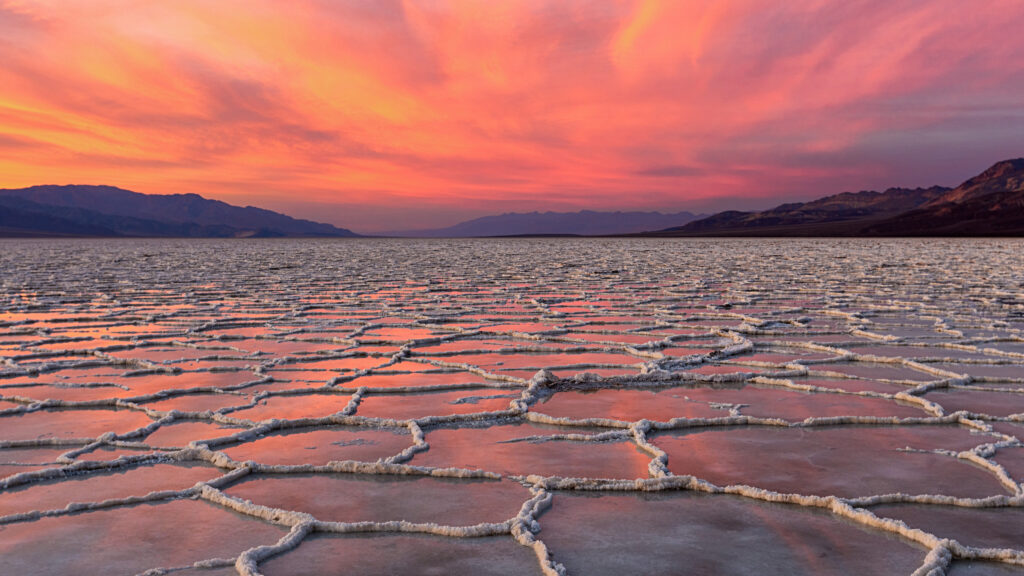 Sunset over Badwater Basin