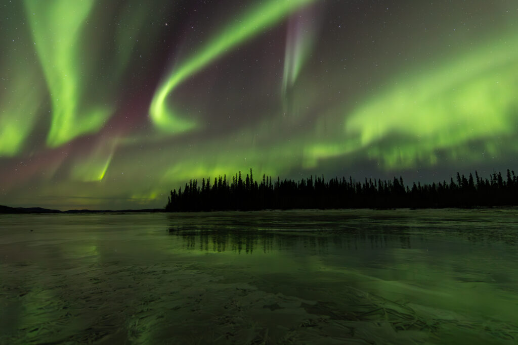 Northern Lights in Alaska over the Tanana River