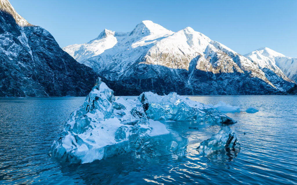 Iceberg in winter in Alaska
