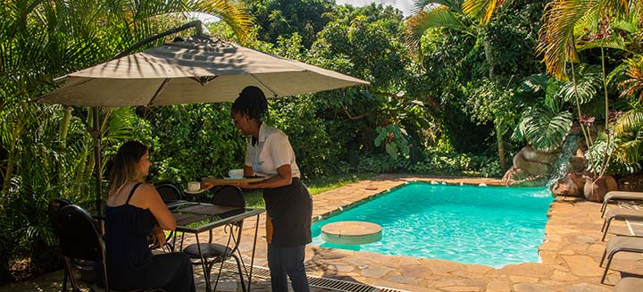 Hotel pool in Entebbe