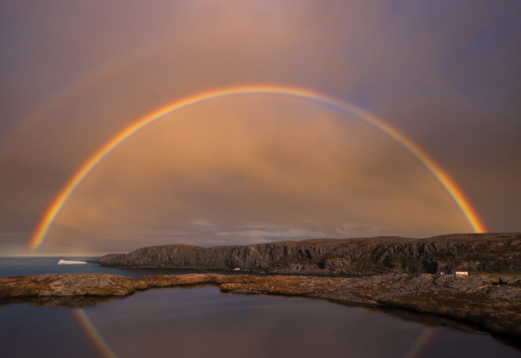 rainbow reflection at Quirpon