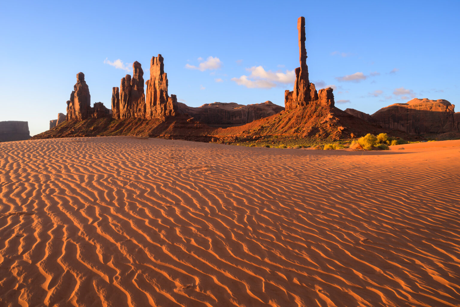 Yei Bi Chei and Totem Pole in Monument Valley
