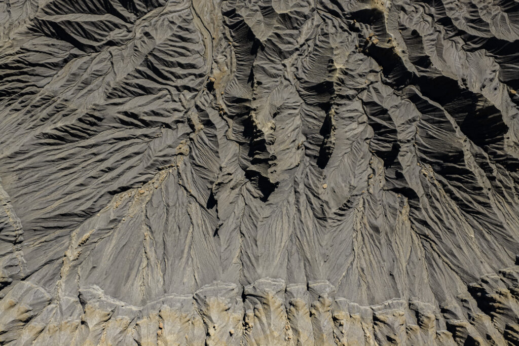 Erosion patterns at Factory Butte